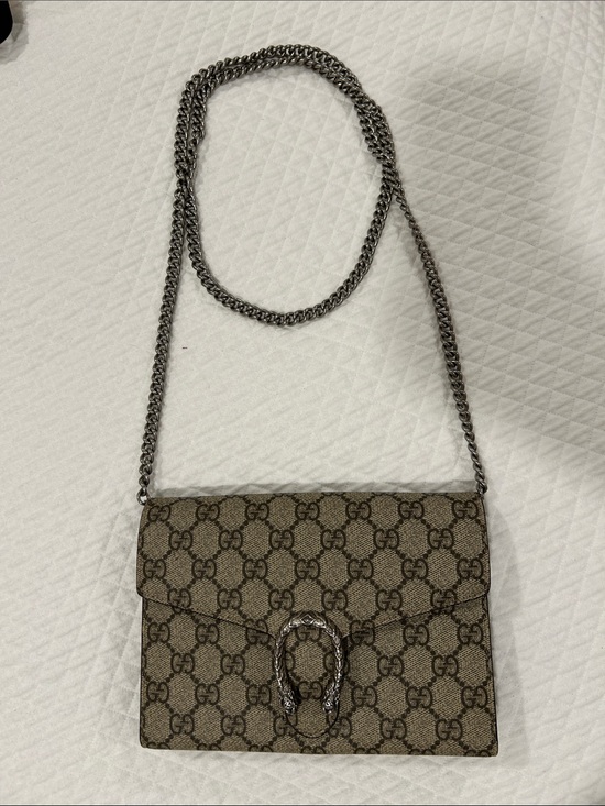 Gucci Handbags - Gucci Tan GG Supreme Dionysus Chain Crossbody Bag
